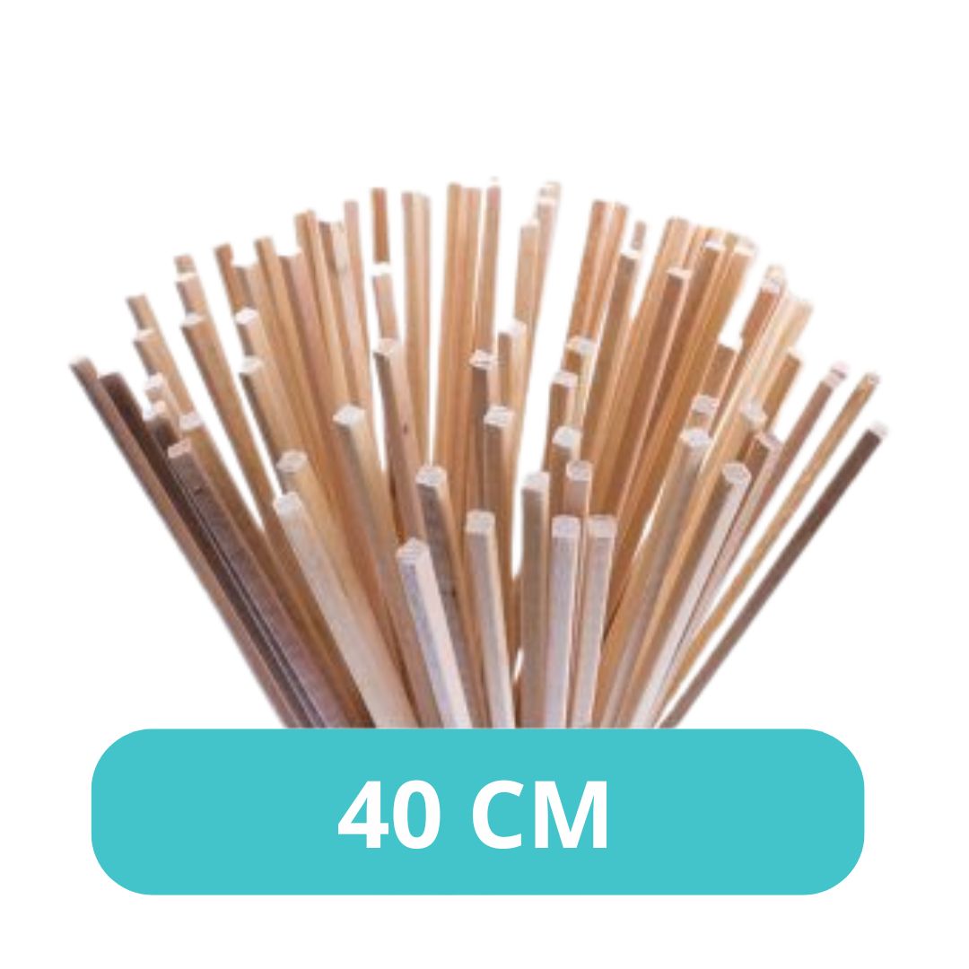 Bâtonnets carrés pour barbe à papa de 40 cm – lot de 1000 pièces