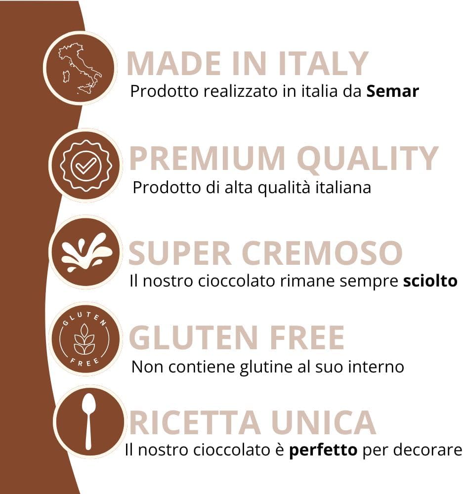 Crème à tartiner au chocolat noir – 1 kg (Sans gluten)
